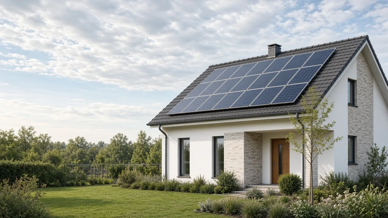 Photovoltaikanlage auf einem Einfamilienhaus